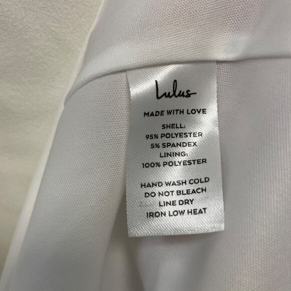 Lulus Womens Exceptional Romance White Off the Shoulder Mermaid Maxi Dress M - Picture 6 of 10